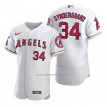 Camiseta Beisbol Hombre Los Angeles Angels Noah Syndergaard Autentico Primera Blanco