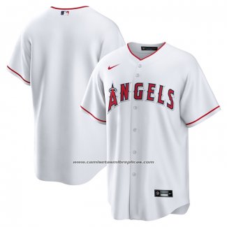 Camiseta Beisbol Hombre Los Angeles Angels Primera Replica Big & Tall Blanco