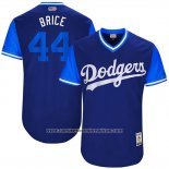 Camiseta Beisbol Hombre Los Angeles Dodgers 2017 Little League World Series Rich Hill Azul