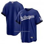 Camiseta Beisbol Hombre Los Angeles Dodgers 2021 City Connect Replica Azul