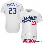 Camiseta Beisbol Hombre Los Angeles Dodgers Adrian Gonzalez Autentico Collection Flex Base Blanco