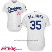 Camiseta Beisbol Hombre Los Angeles Dodgers Cody Bellinger Blanco Primera Flex Base