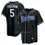 Camiseta Beisbol Hombre Los Angeles Dodgers Freddie Freeman Lights Out Replica Negro