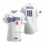 Camiseta Beisbol Hombre Los Angeles Dodgers Kenta Maeda Autentico 2020 Primera Blanco