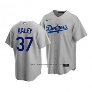 Camiseta Beisbol Hombre Los Angeles Dodgers Luke Raley Replica Gris2