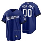 Camiseta Beisbol Hombre Los Angeles Dodgers Personalizada 2021 City Connect Replica Azul Camiseta Beisbol Hombre Los Angeles Dodgers Personalizada 2021 City Connect Replica Azul