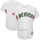 Camiseta Beisbol Hombre Mexico Clasico Mundial de Beisbol 2017 Personalizada Blanco
