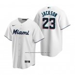 Camiseta Beisbol Hombre Miami Marlins Alex Jackson Replica Primera Blanco