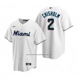 Camiseta Beisbol Hombre Miami Marlins Jazz Chisholm Replica Primera Blanco