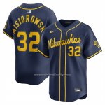 Camiseta Beisbol Hombre Milwaukee Brewers Jacob Misiorowski Alterno Limited Azul