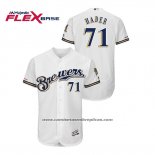 Camiseta Beisbol Hombre Milwaukee Brewers Josh Hader Autentico Flex Base Blanco