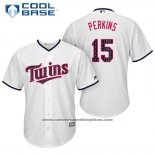 Camiseta Beisbol Hombre Minnesota Twins 2017 Estrellas y Rayas Glen Perkins Blanco Cool Base