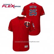 Camiseta Beisbol Hombre Minnesota Twins Byron Buxton 150th Aniversario Patch Autentico Flex Base Rojo