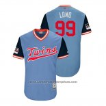 Camiseta Beisbol Hombre Minnesota Twins Logan Morrison 2018 LLWS Players Weekend Lomo Azul