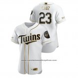 Camiseta Beisbol Hombre Minnesota Twins Nelson Cruz Golden Edition Autentico Blanco