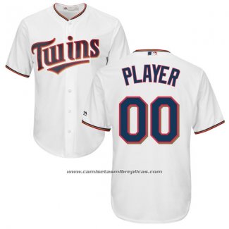 Camiseta Beisbol Hombre Minnesota Twins Personalizada Blanco