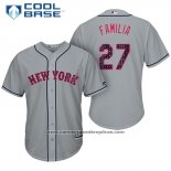 Camiseta Beisbol Hombre New York Mets 2017 Estrellas y Rayas Jeurys Familia Gris Cool Base