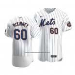 Camiseta Beisbol Hombre New York Mets Billy Mckinney Autentico Primera Blanco