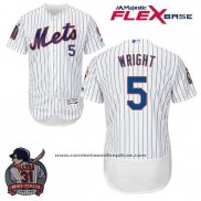 Camiseta Beisbol Hombre New York Mets David Wright Blanco Flex Base With Piazza