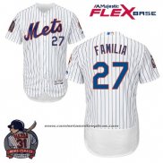 Camiseta Beisbol Hombre New York Mets Jeurys Familia Blanco Flex Base With Piazza