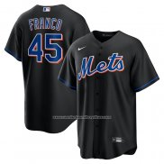 Camiseta Beisbol Hombre New York Mets John Franco 2022 Alterno Replica Negro