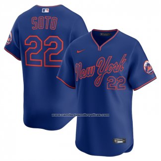 Camiseta Beisbol Hombre New York Mets Juan Soto Alternate Limited Azul