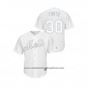 Camiseta Beisbol Hombre New York Mets Michael Conforto 2019 Players Weekend Replica Blanco