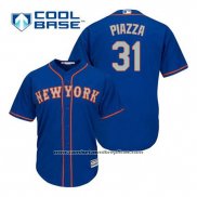 Camiseta Beisbol Hombre New York Mets Mike Piazza 31 Azul Alterno Cool Base