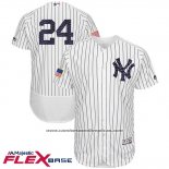 Camiseta Beisbol Hombre New York Yankees 2017 Estrellas y Rayas Gary Sanchez Blanco Flex Base