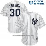 Camiseta Beisbol Hombre New York Yankees 30 Clint Frazier Blanco Primera Cool Base