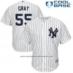 Camiseta Beisbol Hombre New York Yankees 55 Sonny Gray Blanco Primera Cool Base