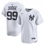 Camiseta Beisbol Hombre New York Yankees Aaron Judge Camisa Home Limited Blanco