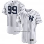 Camiseta Beisbol Hombre New York Yankees Aaron Judge Primera Autentico Blanco