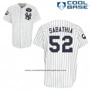 Camiseta Beisbol Hombre New York Yankees C.c. Sabathia 52 Blanco Gms The Boss Cool Base