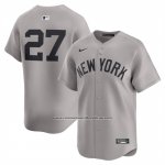 Camiseta Beisbol Hombre New York Yankees Giancarlo Stanton Segunda Limited Gris1