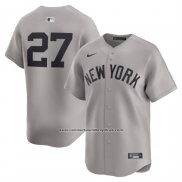 Camiseta Beisbol Hombre New York Yankees Giancarlo Stanton Segunda Limited Gris1