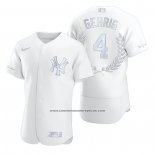 Camiseta Beisbol Hombre New York Yankees Lou Gehrig Award Collection Retired Blanco