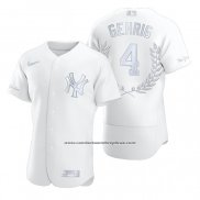 Camiseta Beisbol Hombre New York Yankees Lou Gehrig Award Collection Retired Blanco