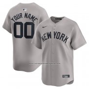 Camiseta Beisbol Hombre New York Yankees Segunda Limited Personalizada Gris