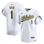 Camiseta Beisbol Hombre Oakland Athletics #1 Dad Primera Limited Blanco