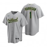 Camiseta Beisbol Hombre Oakland Athletics Josh Harrison Replica Road Gris