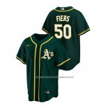 Camiseta Beisbol Hombre Oakland Athletics Mike Fiers Alterno Replica Verde