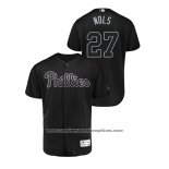 Camiseta Beisbol Hombre Philadelphia Phillies Aaron Nola 2019 Players Weekend Autentico Negro