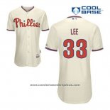 Camiseta Beisbol Hombre Philadelphia Phillies Cliff Lee 33 Crema Alterno Cool Base