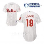 Camiseta Beisbol Hombre Philadelphia Phillies Greg Luzinski 19 Blanco Primera Cool Base