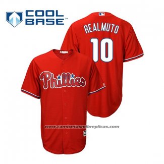 Camiseta Beisbol Hombre Philadelphia Phillies J.t. Realmuto Flex Base Autentico Collezione Alterno Rojo