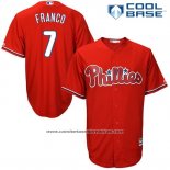 Camiseta Beisbol Hombre Philadelphia Phillies Maikel Franco Rojo Cool Base