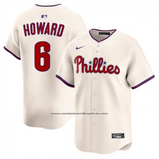 Camiseta Beisbol Hombre Philadelphia Phillies Ryan Howard Alterno 2 Retired Limited Crema