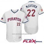 Camiseta Beisbol Hombre Pittsburgh Pirates 2017 Estrellas y Rayas Andrew Mccutchen Blanco Flex Base