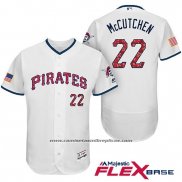 Camiseta Beisbol Hombre Pittsburgh Pirates 2017 Estrellas y Rayas Andrew Mccutchen Blanco Flex Base